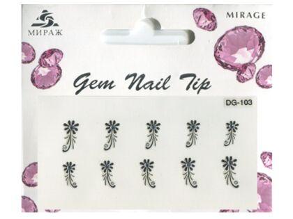 Mirage 3D Наклейки для ногтей Gem Nail Tip DG-103