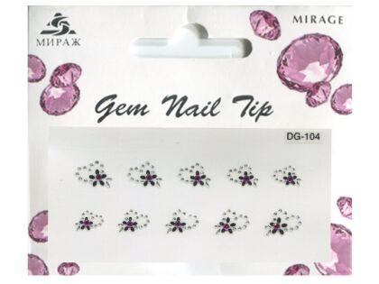 Mirage 3D Наклейки для ногтей Gem Nail Tip DG-104