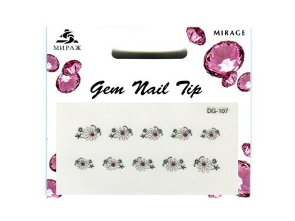 Mirage 3D Наклейки для ногтей Gem Nail Tip DG-107