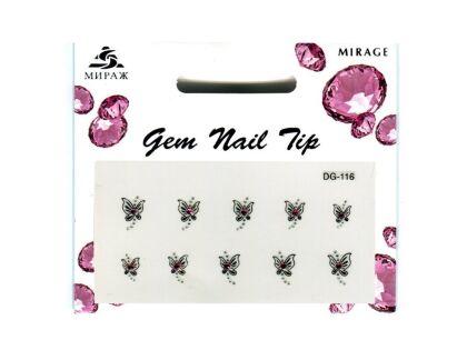 Mirage 3D Наклейки для ногтей Gem Nail Tip DG-116