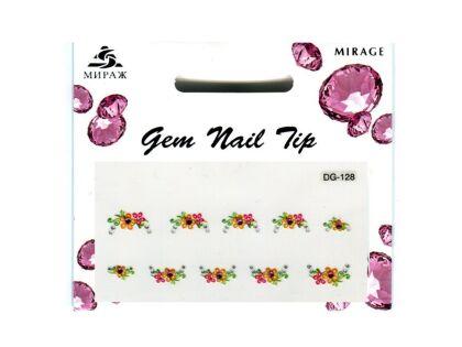 Mirage 3D Наклейки для ногтей Gem Nail Tip DG-128