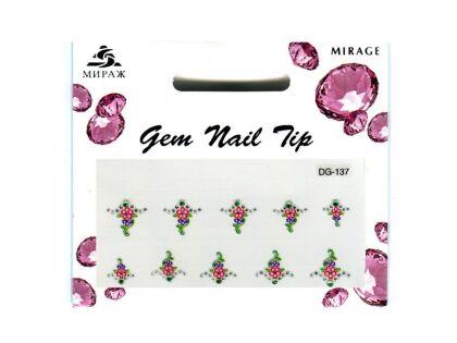 Mirage 3D Наклейки для ногтей Gem Nail Tip DG-137