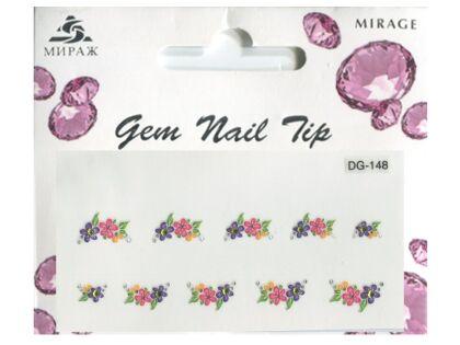 Mirage 3D Наклейки для ногтей Gem Nail Tip DG-148