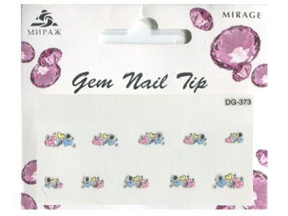 Mirage 3D Наклейки для ногтей Gem Nail Tip DG-373