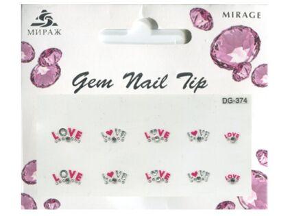 Mirage 3D Наклейки для ногтей Gem Nail Tip DG-374