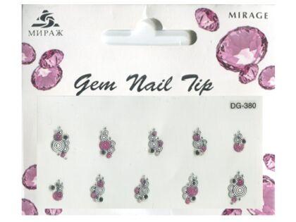 Mirage 3D Наклейки для ногтей Gem Nail Tip DG-380
