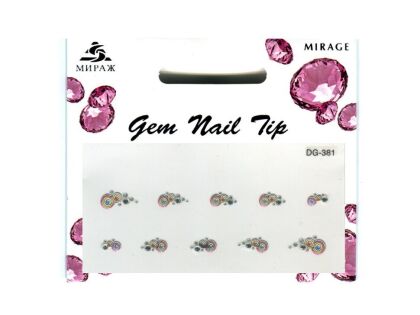 Mirage 3D Наклейки для ногтей Gem Nail Tip DG-381