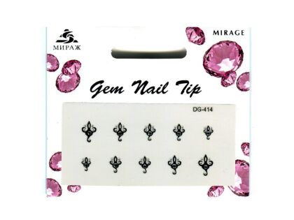 Mirage 3D Наклейки для ногтей Gem Nail Tip DG-414