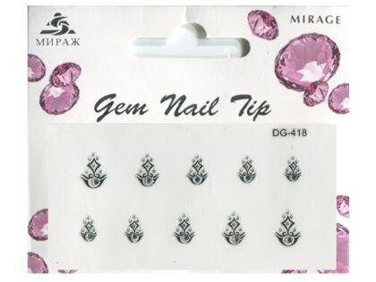 Mirage 3D Наклейки для ногтей Gem Nail Tip DG-418