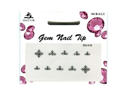 Mirage 3D Наклейки для ногтей Gem Nail Tip DG-419