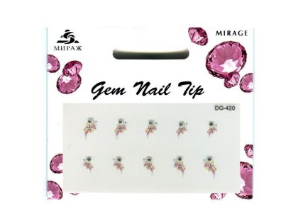 Mirage 3D Наклейки для ногтей Gem Nail Tip DG-420