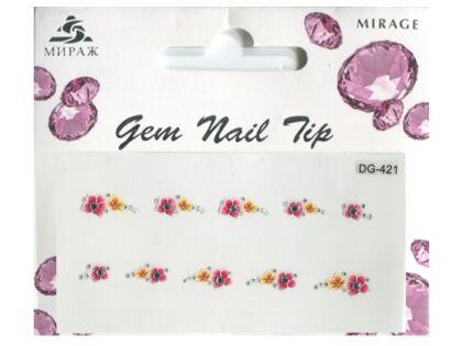 Mirage 3D Наклейки для ногтей Gem Nail Tip DG-421