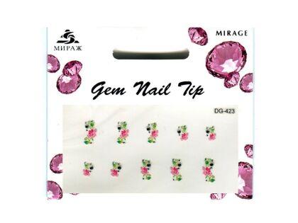 Mirage 3D Наклейки для ногтей Gem Nail Tip DG-423
