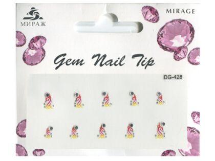 Mirage 3D Наклейки для ногтей Gem Nail Tip DG-428
