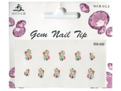 Mirage 3D Наклейки для ногтей Gem Nail Tip DG-430