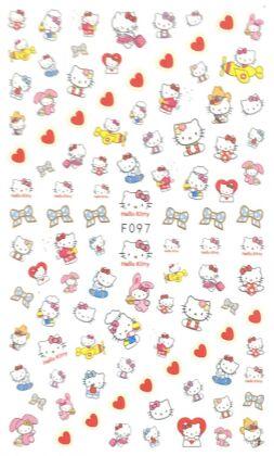 Наклейки для ногтей F097 Hello Kitty