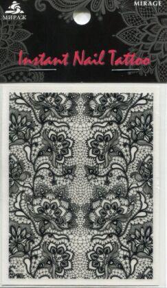 Mirage Наклейка для ногтей Instant Nail Tattoo Black NTB-01