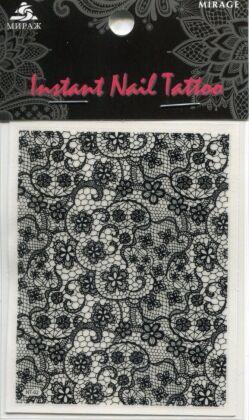 Mirage Наклейка для ногтей Instant Nail Tattoo Black NTB-02
