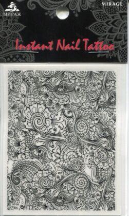 Mirage Наклейка для ногтей Instant Nail Tattoo Black NTB-06