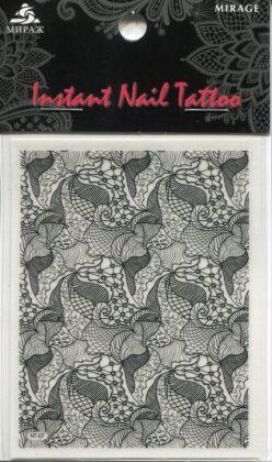 Mirage Наклейка для ногтей Instant Nail Tattoo Black NTB-07