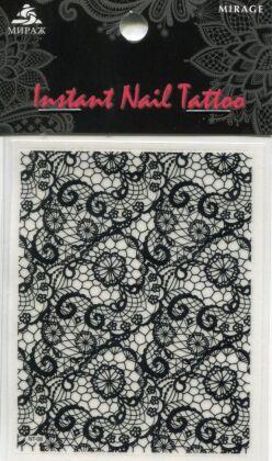 Mirage Наклейка для ногтей Instant Nail Tattoo Black NTB-08