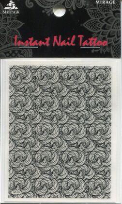 Mirage Наклейка для ногтей Instant Nail Tattoo Black NTB-19