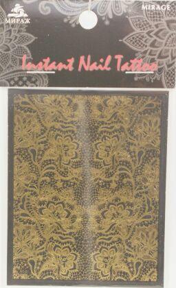Mirage Наклейка для ногтей Instant Nail Tattoo Gold NTG-01