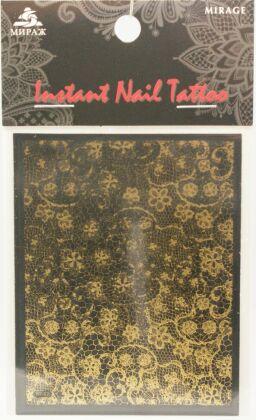 Mirage Наклейка для ногтей Instant Nail Tattoo Gold NTG-02