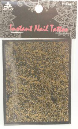 Mirage Наклейка для ногтей Instant Nail Tattoo Gold NTG-06