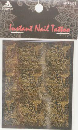 Mirage Наклейка для ногтей Instant Nail Tattoo Gold NTG-07