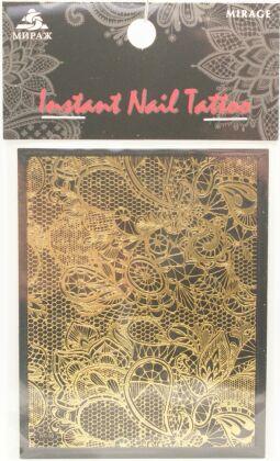 Mirage Наклейка для ногтей Instant Nail Tattoo Gold NTG-10