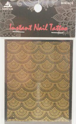 Mirage Наклейка для ногтей Instant Nail Tattoo Gold NTG-14