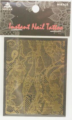 Mirage Наклейка для ногтей Instant Nail Tattoo Gold NTG-15
