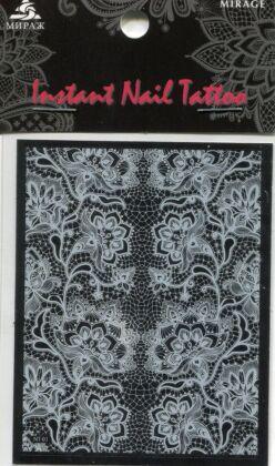Mirage Наклейка для ногтей Instant Nail Tattoo White NTW-01