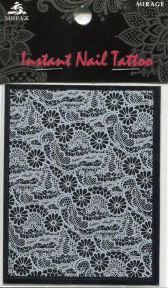 Mirage Наклейка для ногтей Instant Nail Tattoo White NTW-04