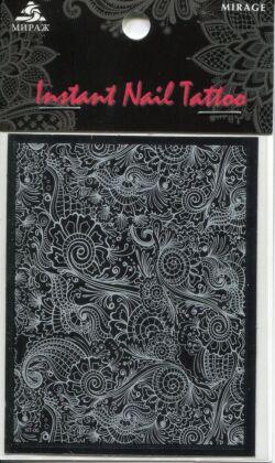 Mirage Наклейка для ногтей Instant Nail Tattoo White NTW-06