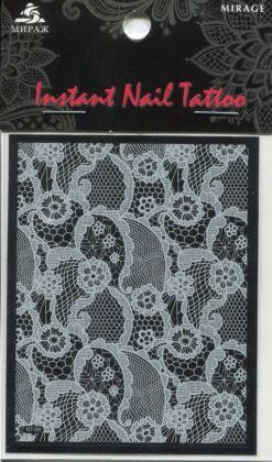 Mirage Наклейка для ногтей Instant Nail Tattoo White NTW-09