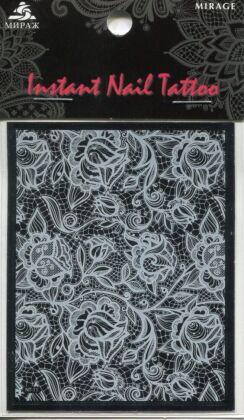 Mirage Наклейка для ногтей Instant Nail Tattoo White NTW-11