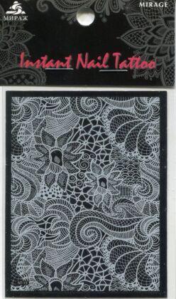 Mirage Наклейка для ногтей Instant Nail Tattoo White NTW-13