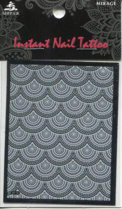 Mirage Наклейка для ногтей Instant Nail Tattoo White NTW-14