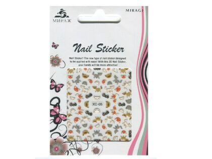 Mirage 3D Наклейки Nail Sticker Кошки цветные XC-05