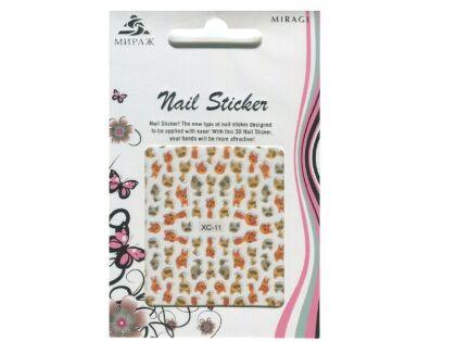 Mirage 3D Наклейки Nail Sticker Кошки цветные XC-11