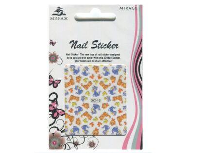 Mirage 3D Наклейки Nail Sticker Кошки цветные XC-12