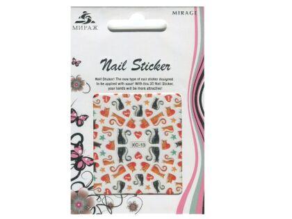 Mirage 3D Наклейки Nail Sticker Кошки цветные XC-13