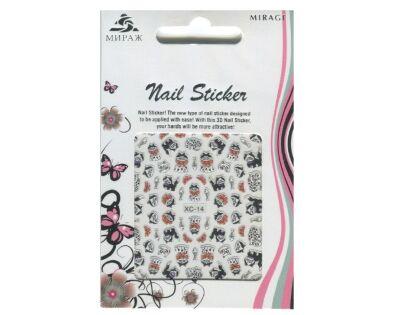 Mirage 3D Наклейки Nail Sticker Кошки цветные XC-14