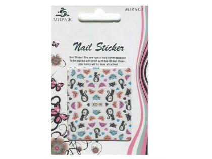 Mirage 3D Наклейки Nail Sticker Кошки цветные XC-16