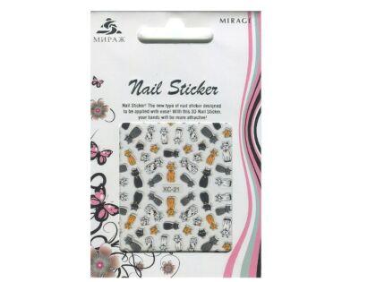 Mirage 3D Наклейки Nail Sticker Кошки цветные XC-21