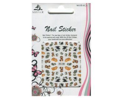 Mirage 3D Наклейки Nail Sticker Кошки цветные XC-38