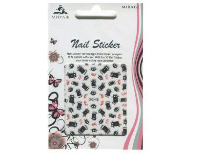 Mirage 3D Наклейки Nail Sticker Кошки цветные XC-43