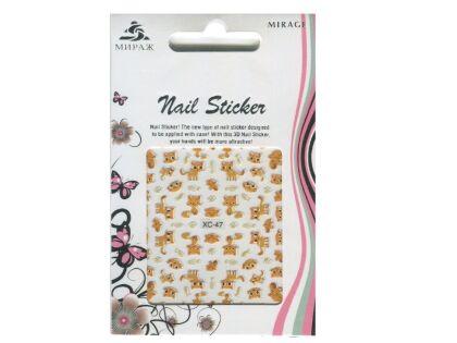 Mirage 3D Наклейки Nail Sticker Кошки цветные XC-47